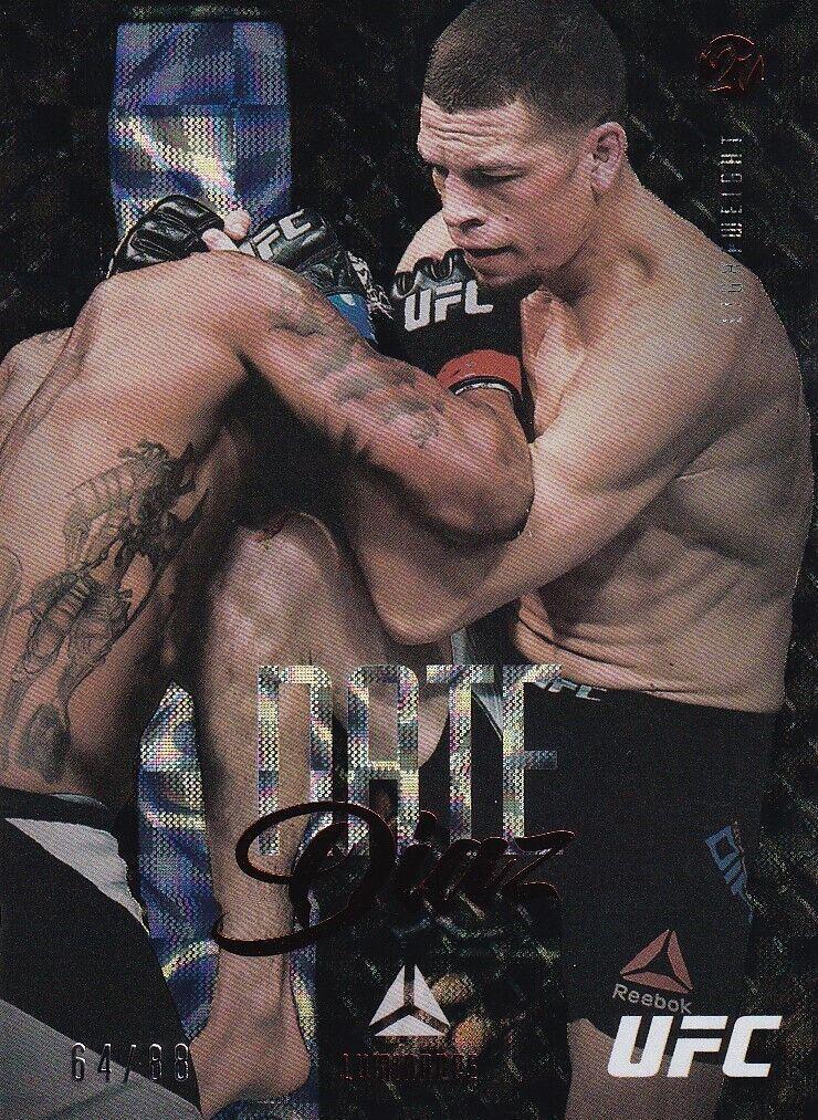 Nate Diaz 2021 Panini Chronicles UFC Base Luminance #51 Asia Red