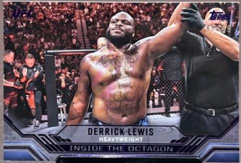 Derrick Lewis 2024 Topps Knockout UFC Inside the Octagon #ITO-11 Purple