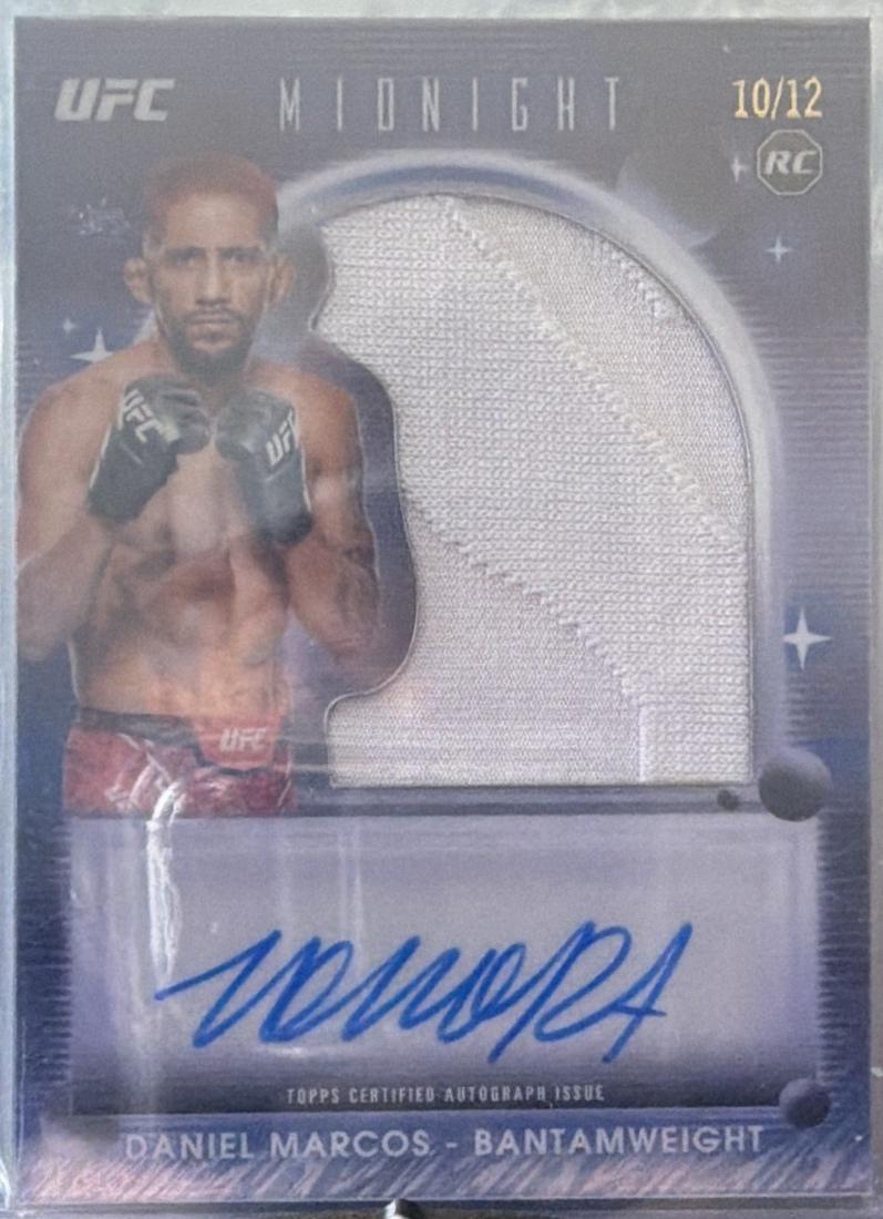 Daniel Marcos 2025 Topps Midnight UFC Rookie Relic Autographs #RRA-DM Black Light