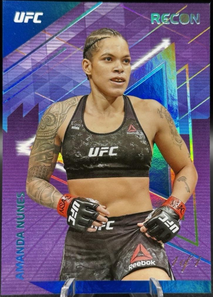 Amanda Nunes 2022 Panini Chronicles UFC Base Recon #229 Platinum