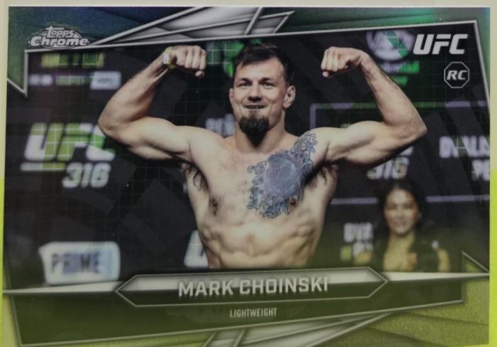 Mark Choinski 2026 Topps Chrome UFC Base #102 Purple Geometric Refractor