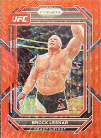 Brock Lesnar 2023 Panini Prizm UFC Base #143 Ruby Wave