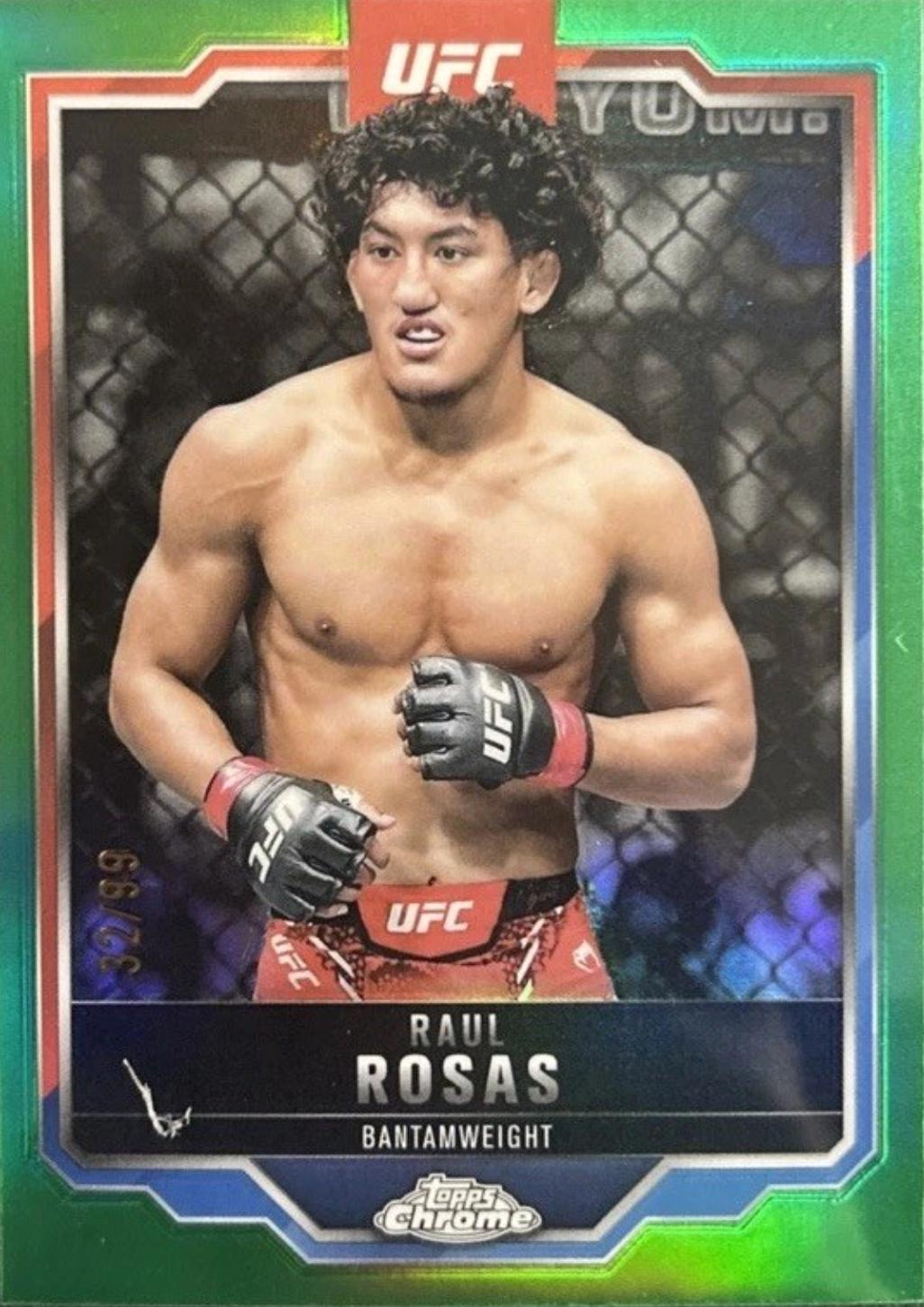 Raul Rosas 2025 Topps Chrome UFC Base #120 Green Refractor