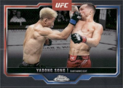Song Yadong 2025 Topps Chrome UFC Base #38 Gold RayWave