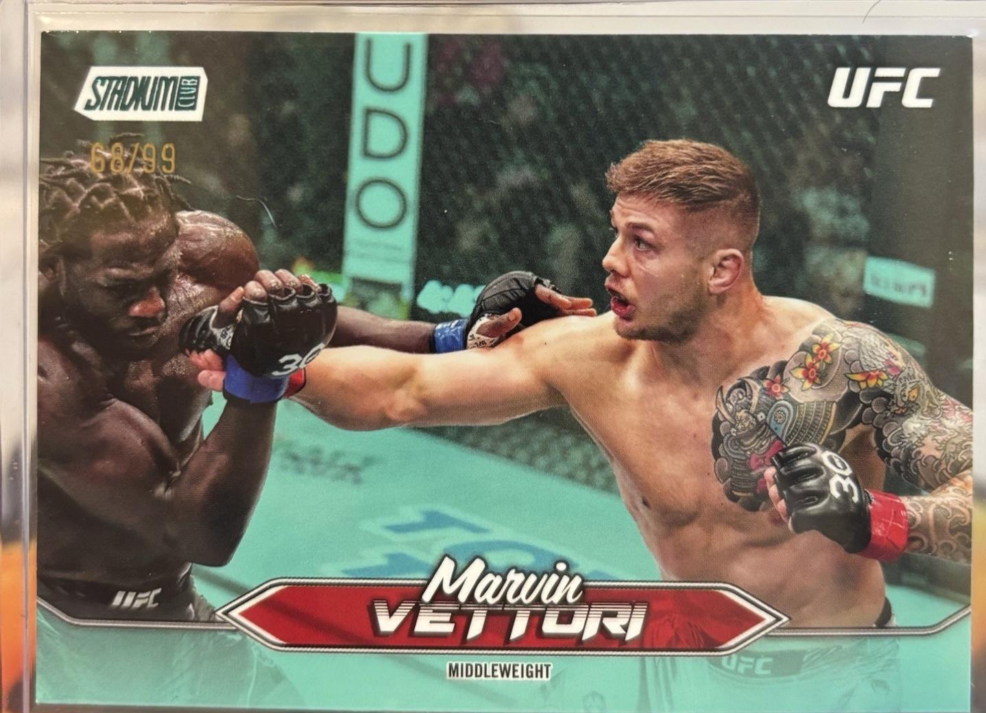 Marvin Vettori 2025 Topps Stadium Club UFC Base #160 Turquoise