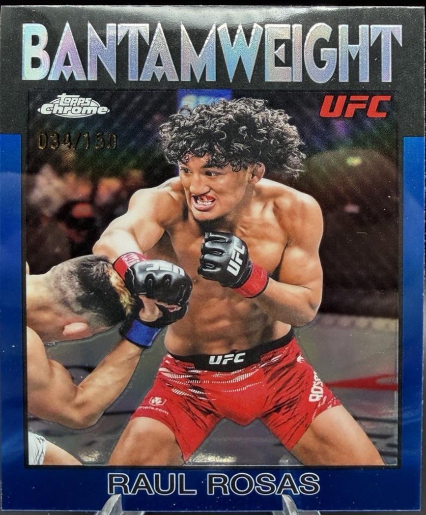Raul Rosas 2026 Topps Chrome UFC 1986 Topps #86-7 Blue Refractor