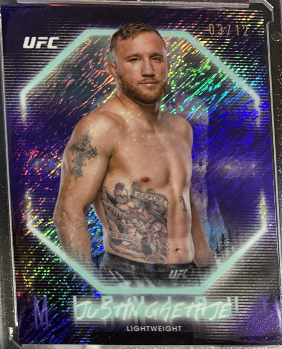 Justin Gaethje 2025 Topps Midnight UFC Base #50 Midnight