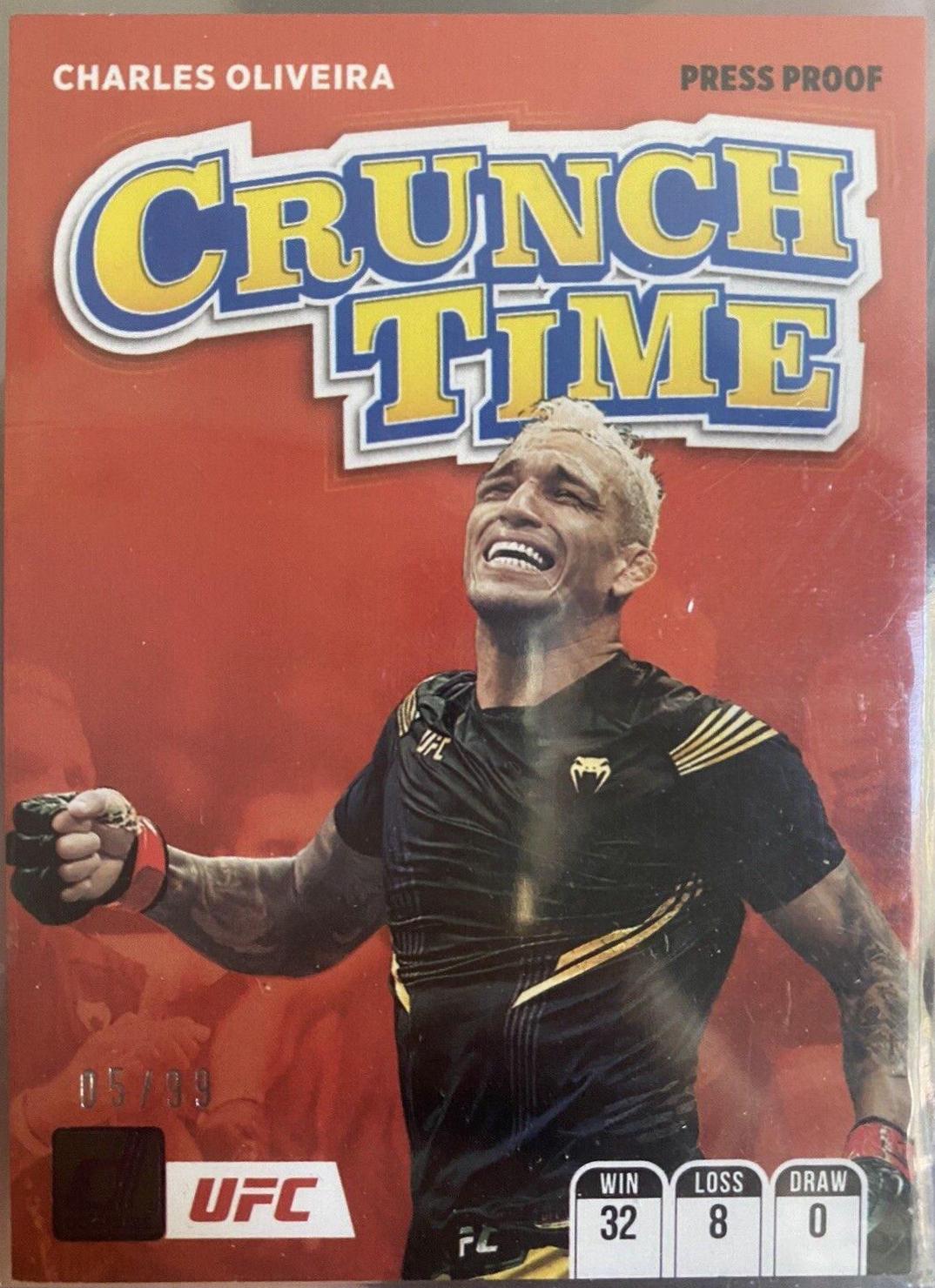 Charles Oliveira 2022 Panini Donruss UFC Crunch Time #9 Press Proof Purple