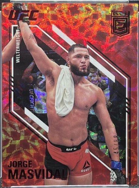 Jorge Masvidal 2021 Panini Chronicles UFC Base Elite #152 Asia Red