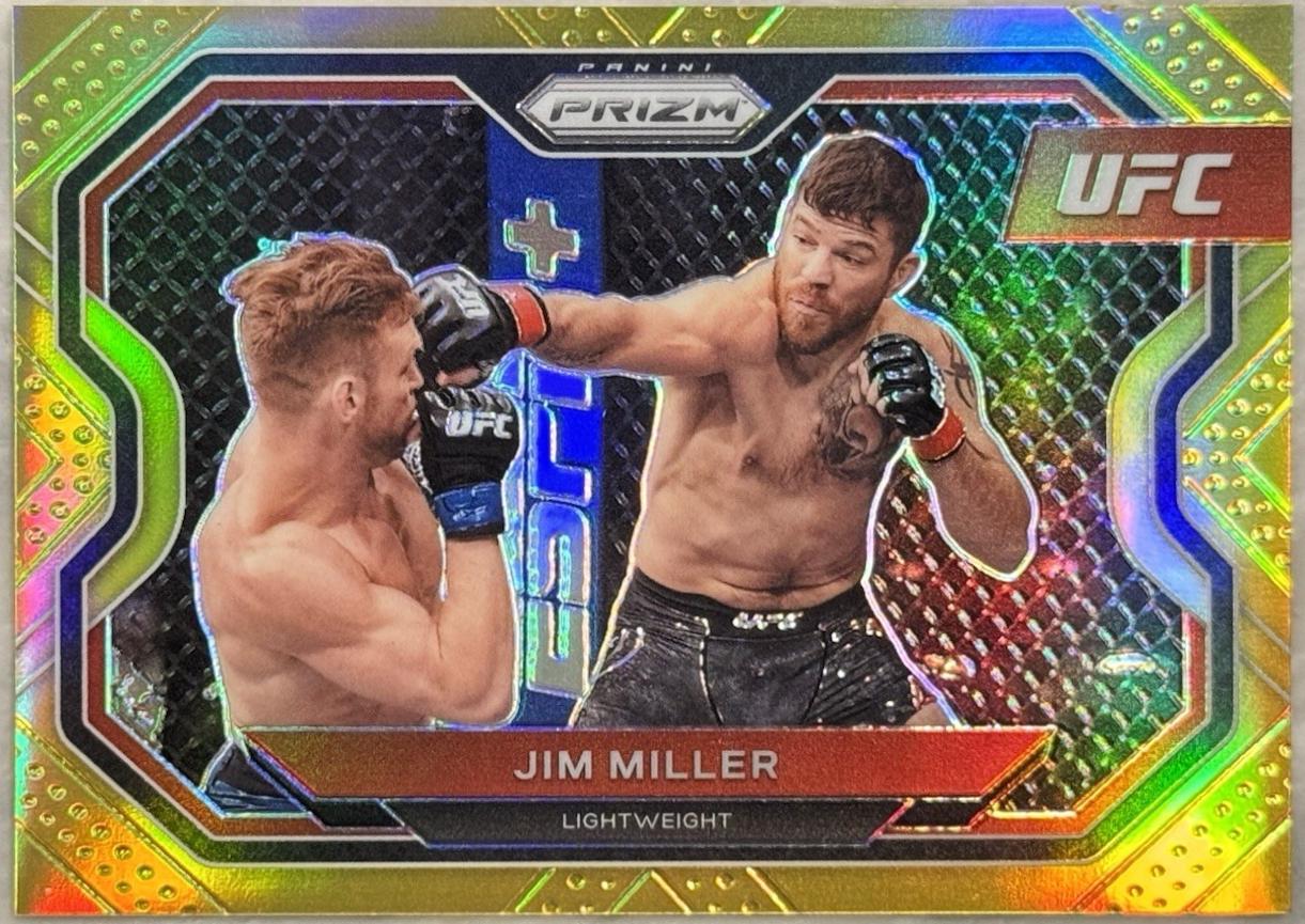 Jim Miller 2021 Panini Prizm UFC Base #160 Gold