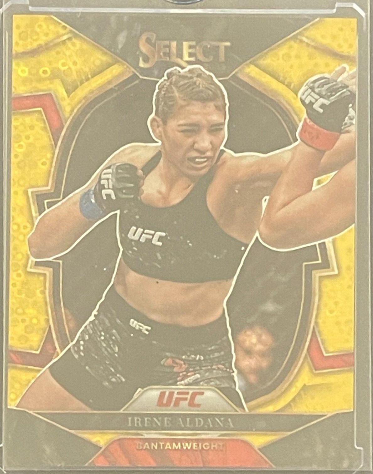 Irene Aldana 2023 Panini Select UFC Concourse #84 Gold Disco