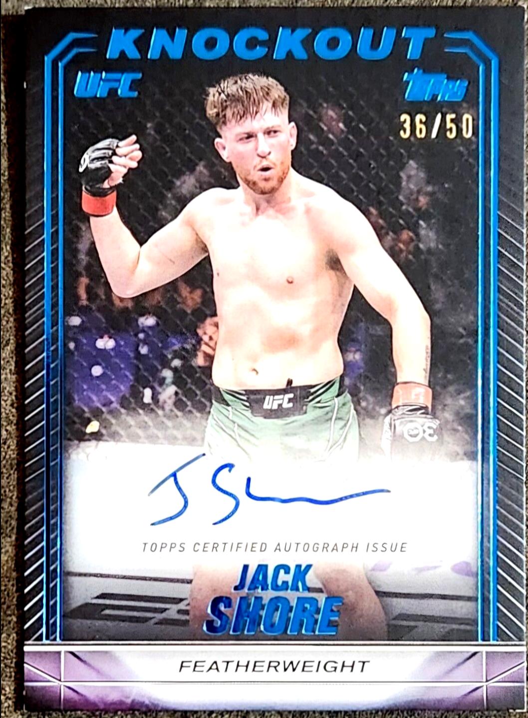 Jack Shore 2024 Topps Knockout UFC Knockout Autographs #KNA-JSE Blue