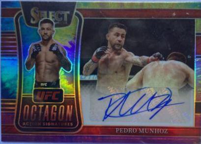Pedro Munhoz 2022 Panini Select UFC Octagon Action Signatures #4 Tie Dye