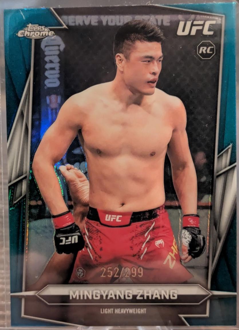 Mingyang Zhang 2026 Topps Chrome UFC Base #177 Teal Refractor