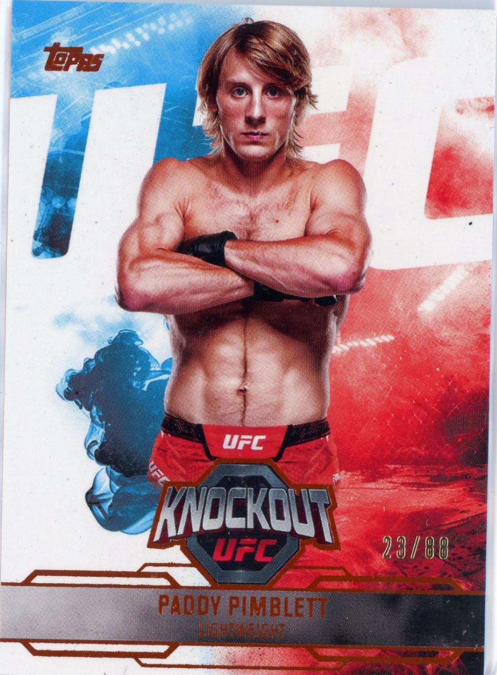 Paddy Pimblett 2025 Topps Knockout UFC Base #48 Orange