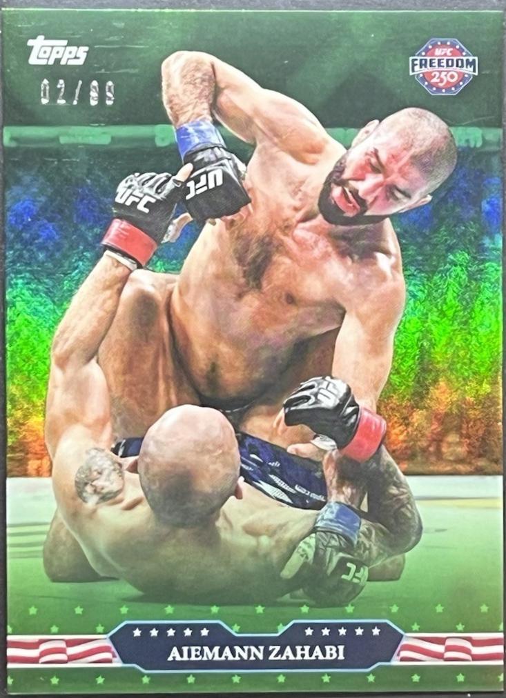 Aiemann Zahabi 2026 Topps UFC Freedom 250 Base #21 Green