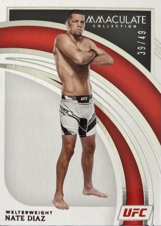 Nate Diaz 2022 Panini Immaculate UFC Base #37 Platinum