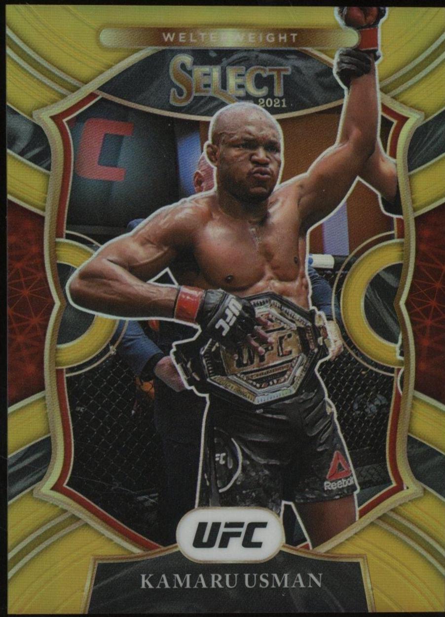 Kamaru Usman 2021 Panini Select UFC Concourse #7 Gold