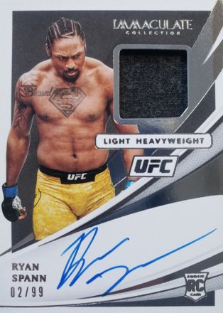 Ryan Spann 2021 Panini Immaculate UFC Rookie Memorabilia Autographs #110 Gold