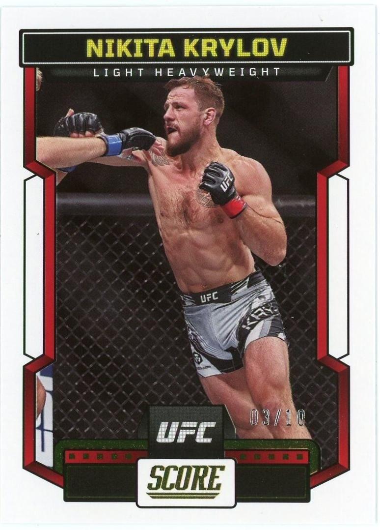 Nikita Krylov 2023 Panini Chronicles UFC Base Score #199 Platinum