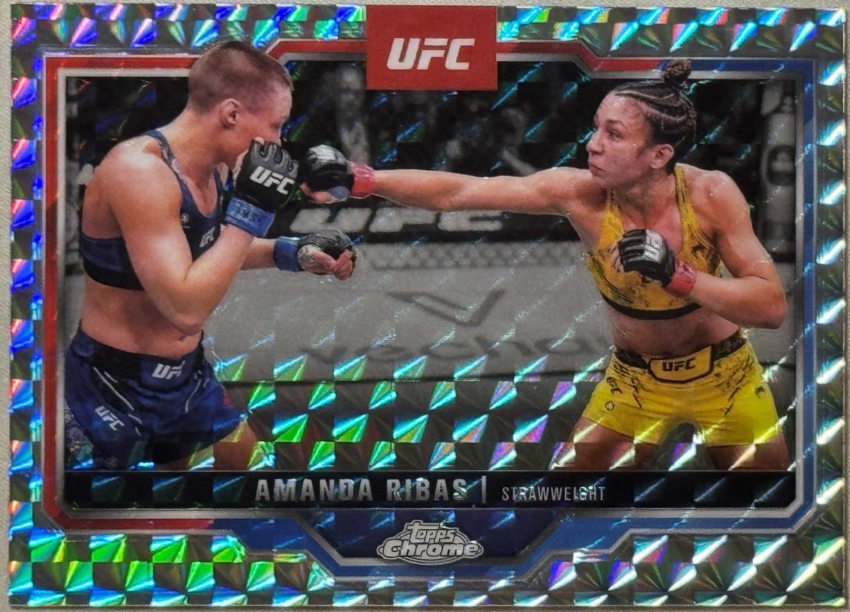 Amanda Ribas 2025 Topps Chrome UFC Base #184 Geometric Refractor