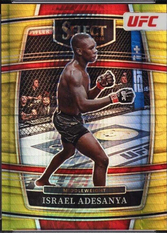 Israel Adesanya 2022 Panini Select UFC Concourse #25 Lucky Envelopes