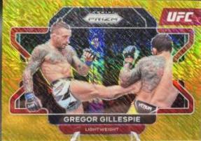 Gregor Gillespie 2022 Panini Prizm UFC Base #91 Gold Shimmer