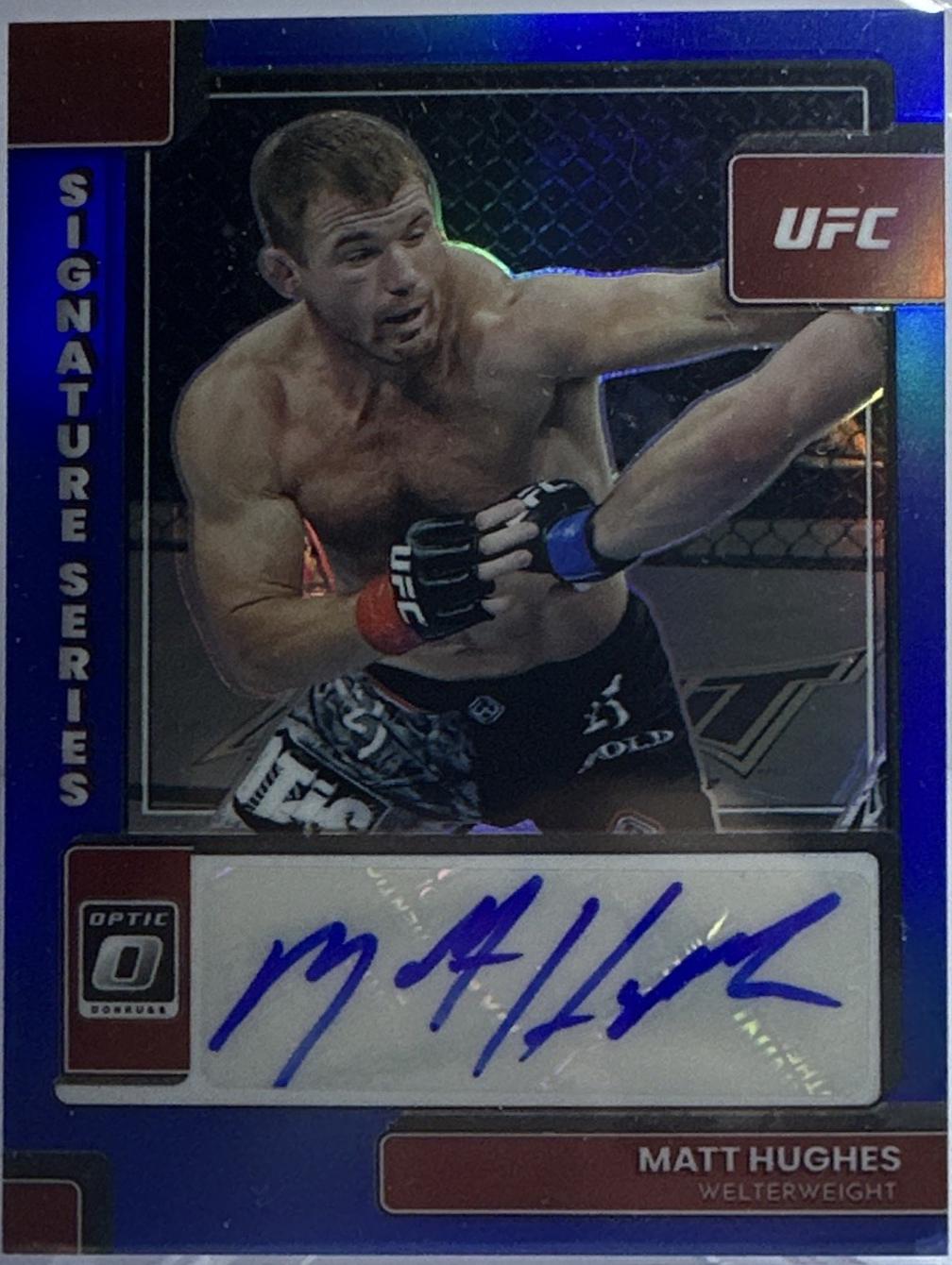 Matt Hughes 2023 Panini Donruss Optic UFC Signature Series #40 Blue
