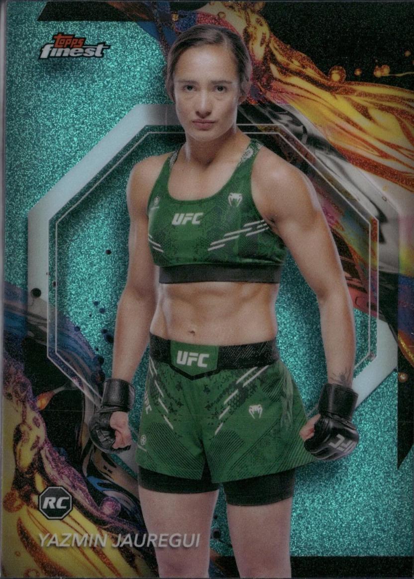 Yazmin Jauregui 2024 Topps Finest UFC Base Uncommon #193 Aqua Glitter Refractor