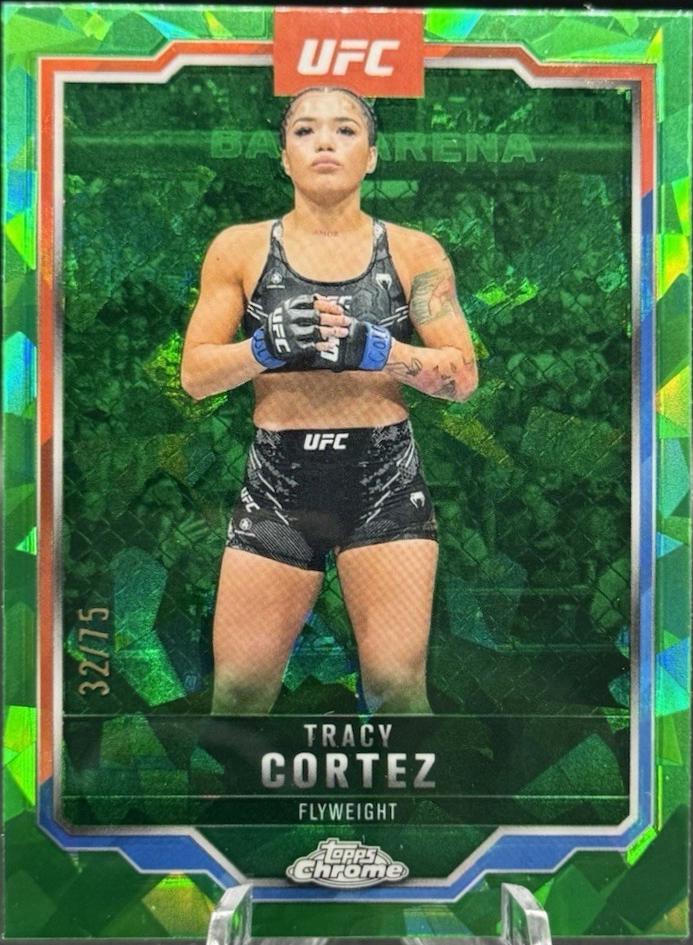 Tracy Cortez 2025 Topps Chrome Sapphire UFC Base Sapphire #134 Green Sapphire