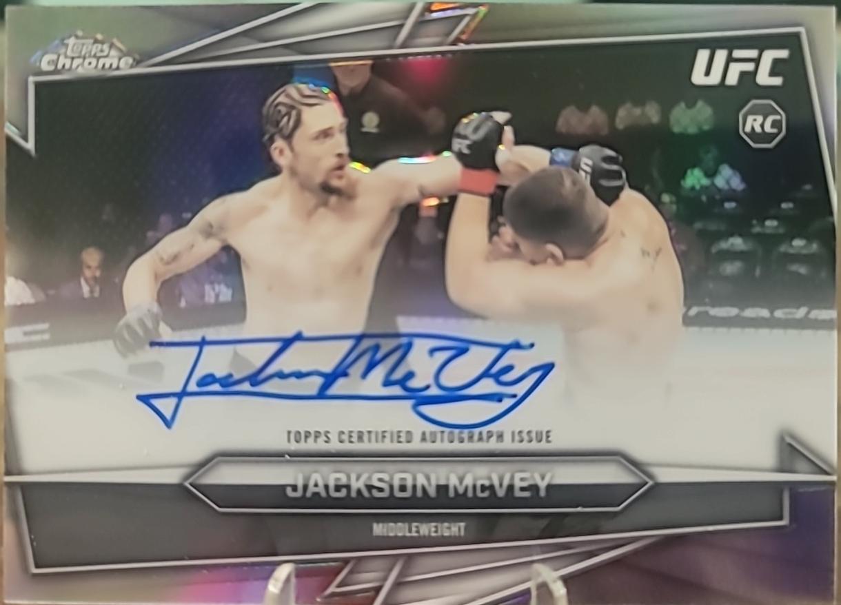 Jackson McVey 2026 Topps Chrome UFC Base Autographs #BAV-JV Refractor