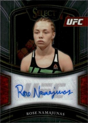 Rose Namajunas 2021 Panini Select UFC Signatures #34 Disco Prizms