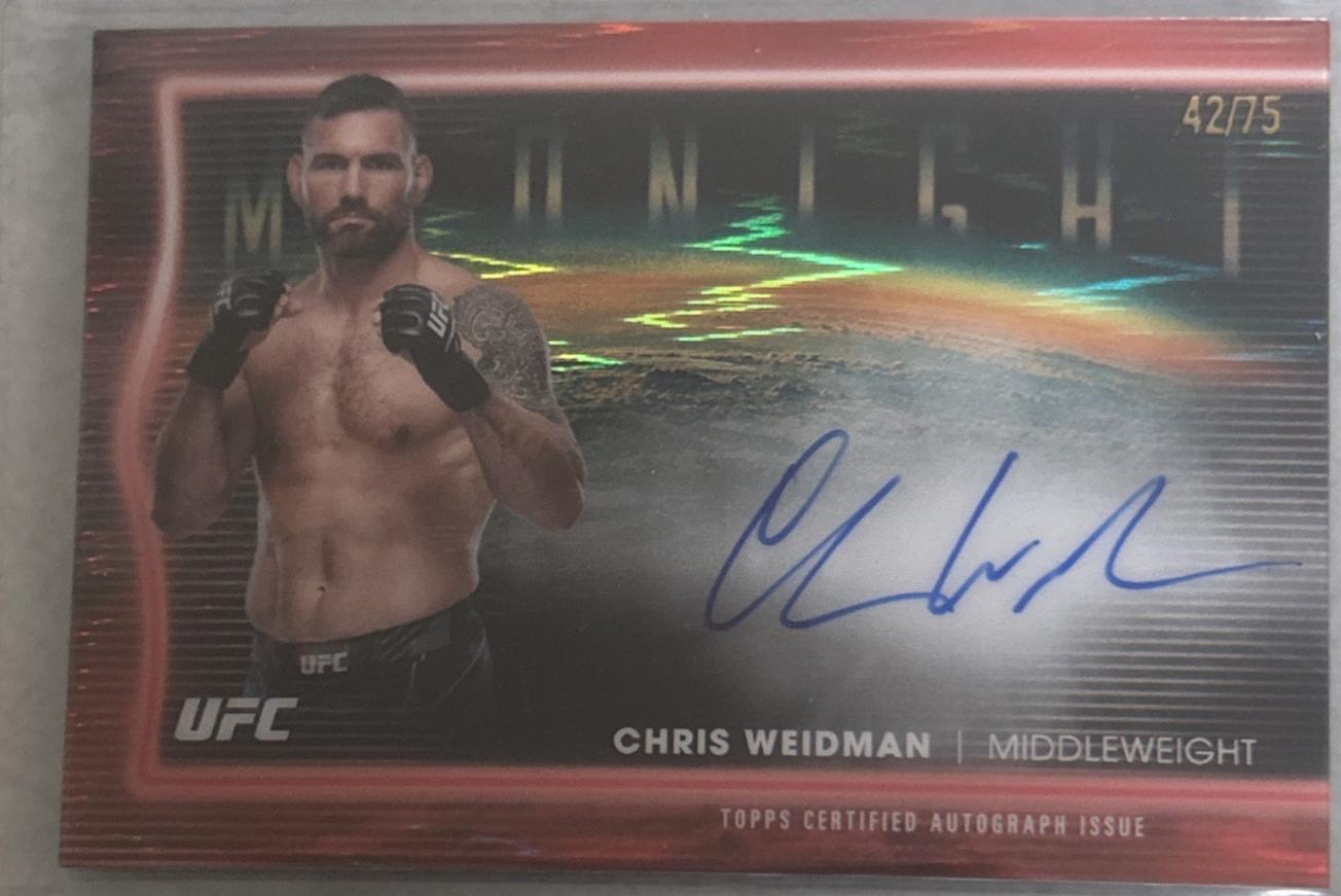 Chris Weidman 2025 Topps Midnight UFC Horizon Signatures #HNS-CW Dusk