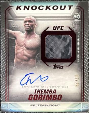 Themba Gorimbo 2024 Topps Knockout UFC Knockout Autograph Relics #KAR-TGO Red