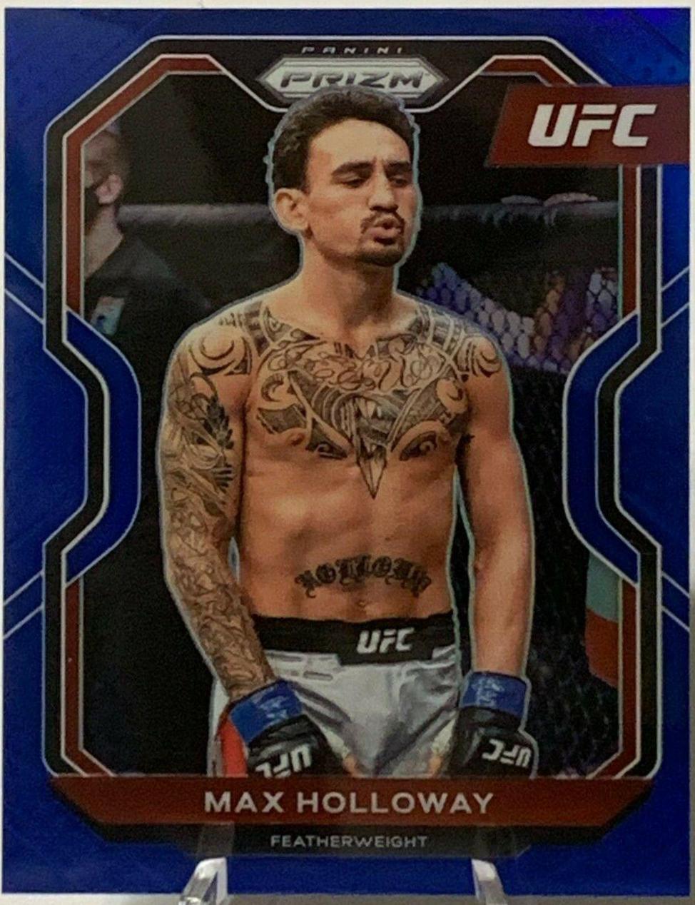 Max Holloway 2021 Panini Prizm UFC Base #77 Blue