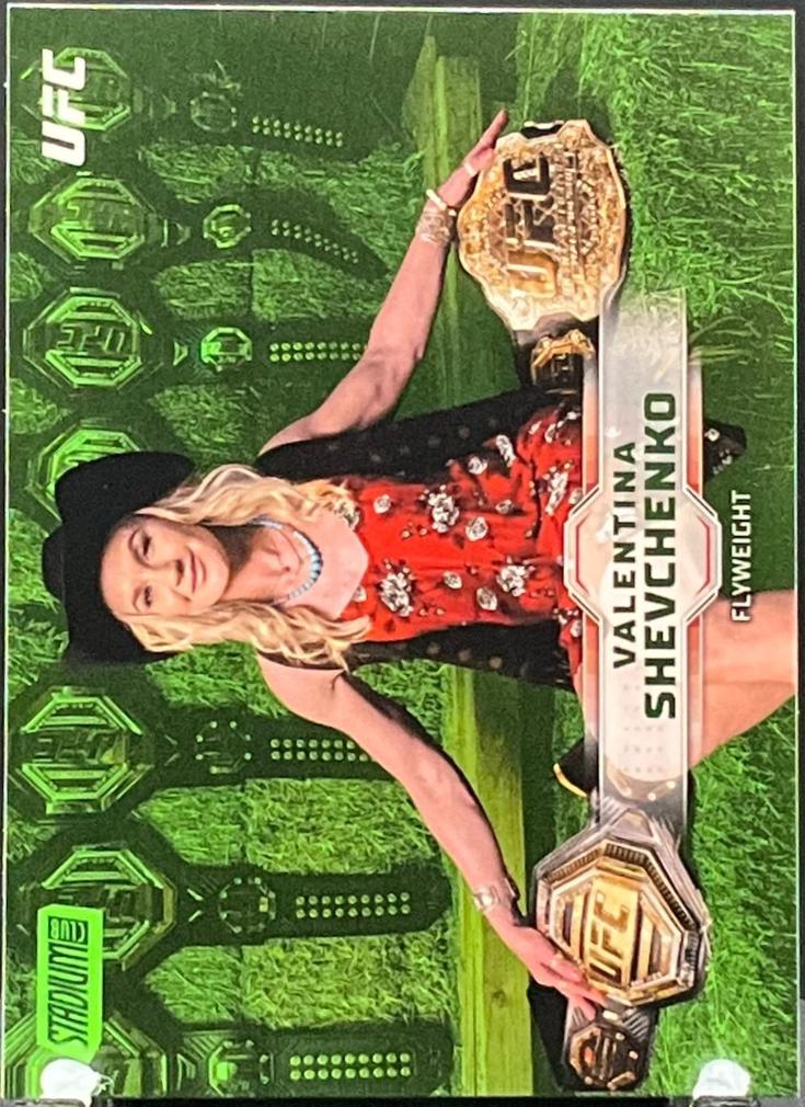 Valentina Shevchenko 2026 Topps Stadium Club UFC Base #13 Lime Green