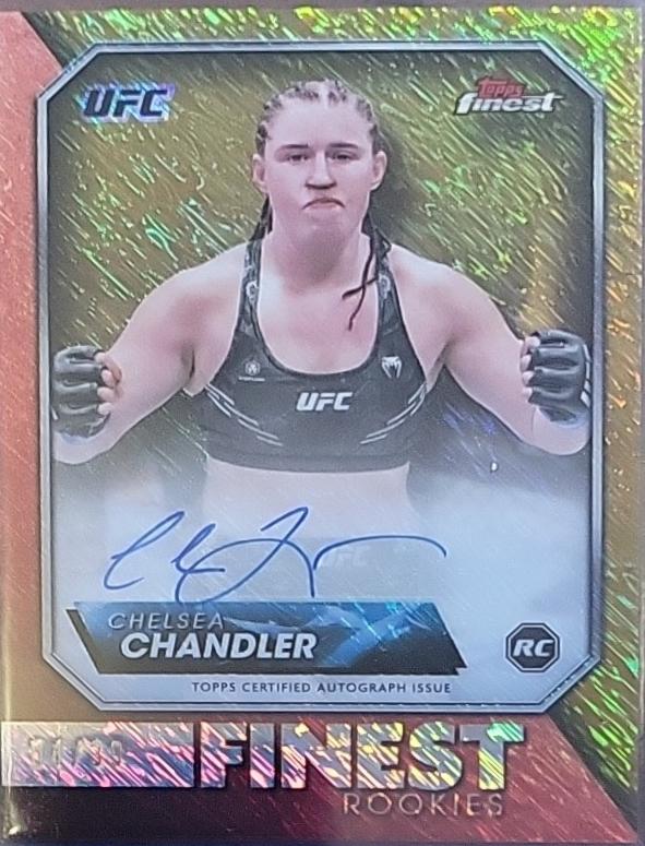Chelsea Chandler 2024 Topps Finest UFC Rookie Finest Autographs #RFA-CC Gold Shimmer Refractor