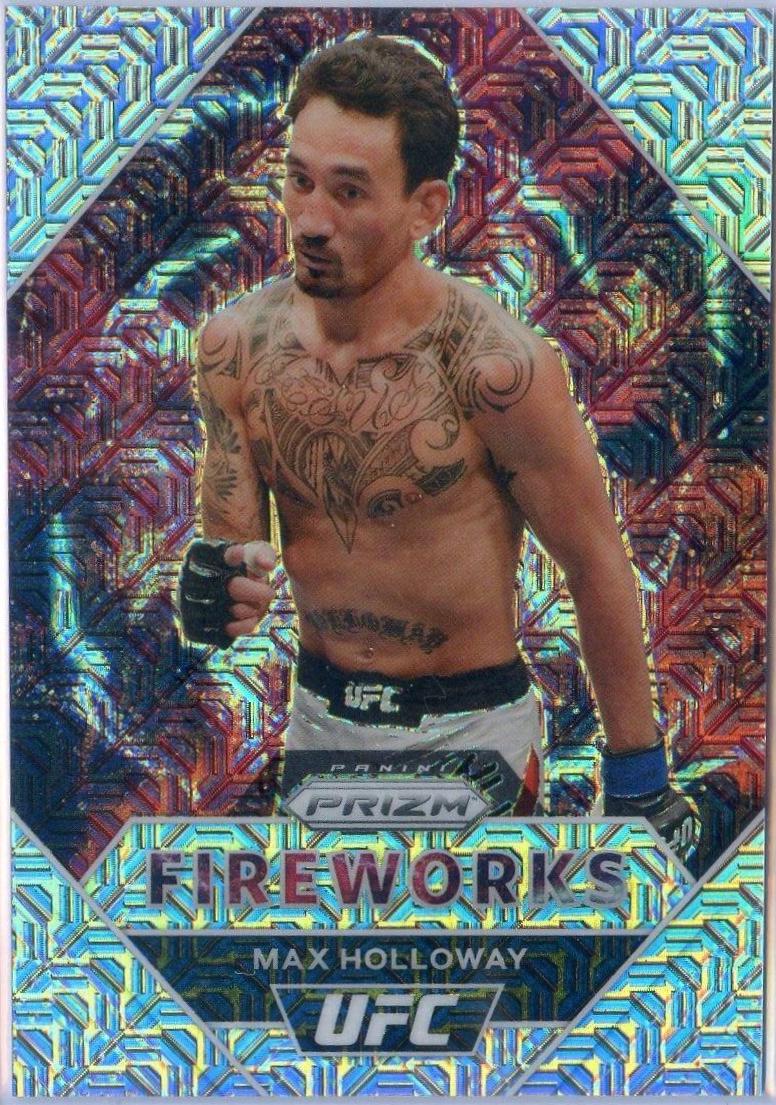 Max Holloway 2021 Panini Prizm UFC Fireworks #21 Mojo