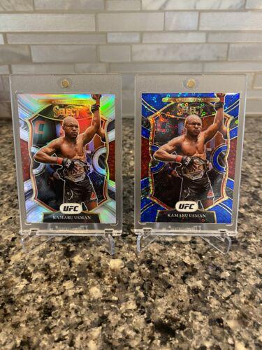 Kamaru Usman 2021 Panini Select UFC Concourse #7 Blue Disco