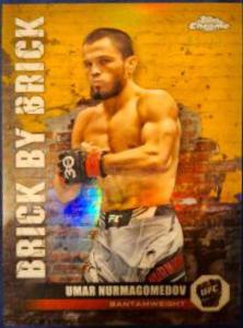 Umar Nurmagomedov 2024 Topps Chrome UFC Brick by Brick #BYB-6 Gold Refractor