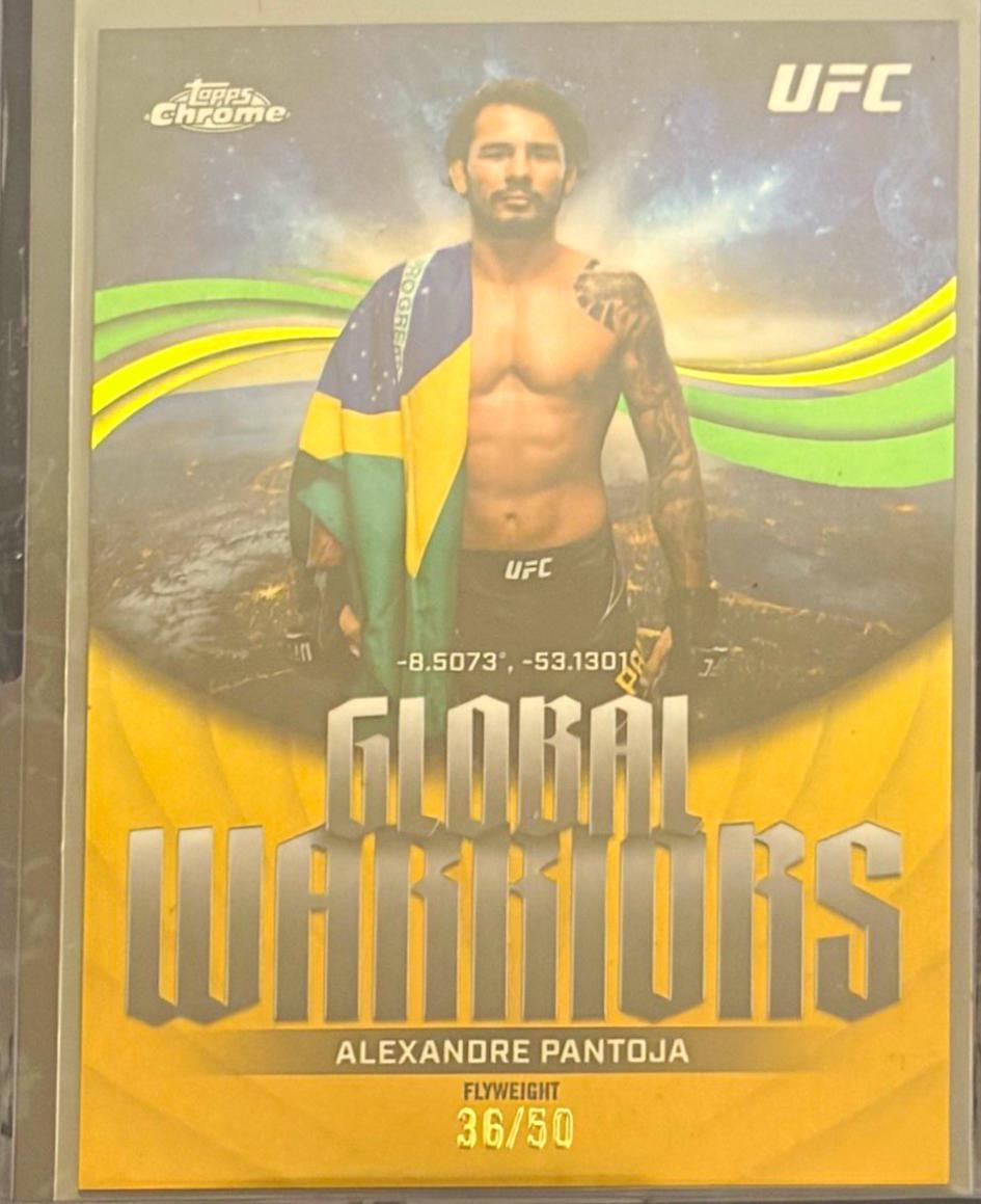 Alexandre Pantoja 2026 Topps Chrome UFC Global Warriors #GW-6 Gold Refractor