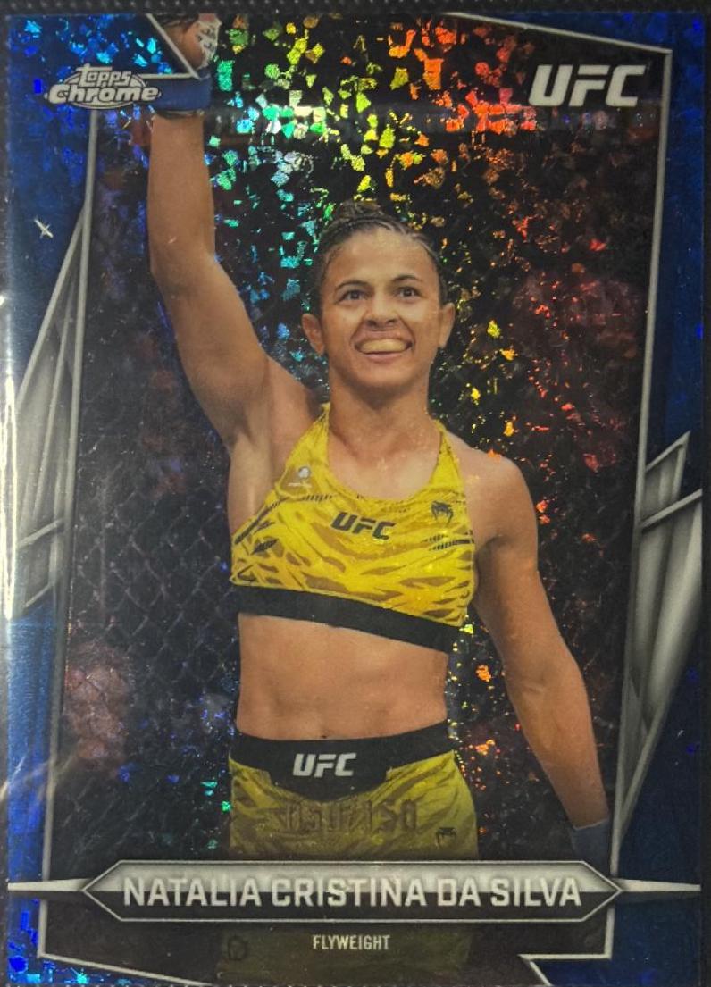 Natalia Silva 2026 Topps Chrome UFC Base #188 Blue Mini Diamonds Refractor