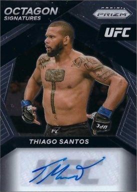 Thiago Santos 2021 Panini Prizm UFC Octagon Signatures #19 Mojo