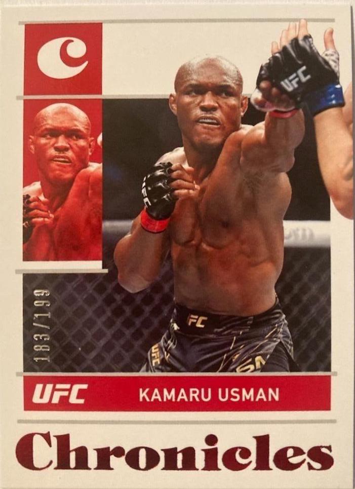 Kamaru Usman 2022 Panini Chronicles UFC Base Chronicles #57 Red