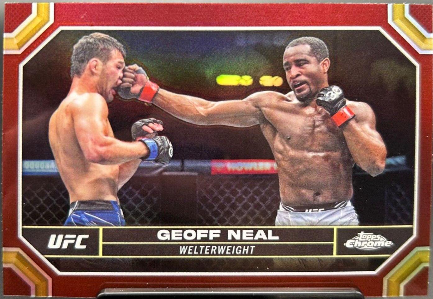 Geoff Neal 2024 Topps Chrome UFC Base #67 Magenta Refractor