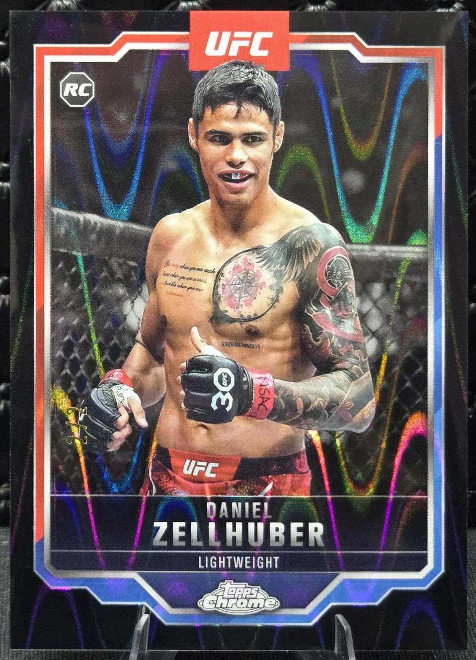 Daniel Zellhuber 2025 Topps Chrome UFC Base #189 Black Geometric Refractor