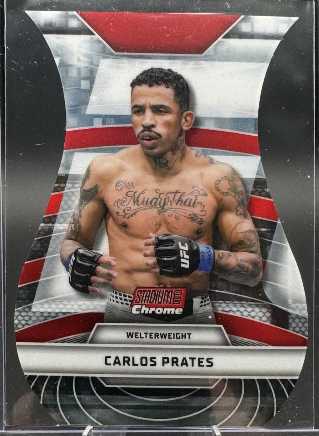 Carlos Prates 2026 Topps Stadium Club UFC Triumvirates #TV-53 Red Refractor