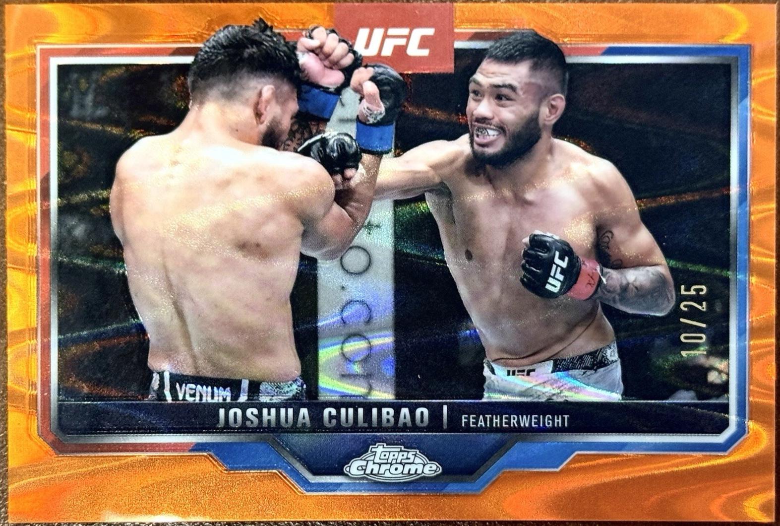 Joshua Culibao 2025 Topps Chrome UFC Base #73 Orange Geometric Refractor
