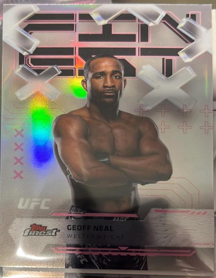 Geoff Neal 2025 Topps Finest UFC Base Common #100 Refractor