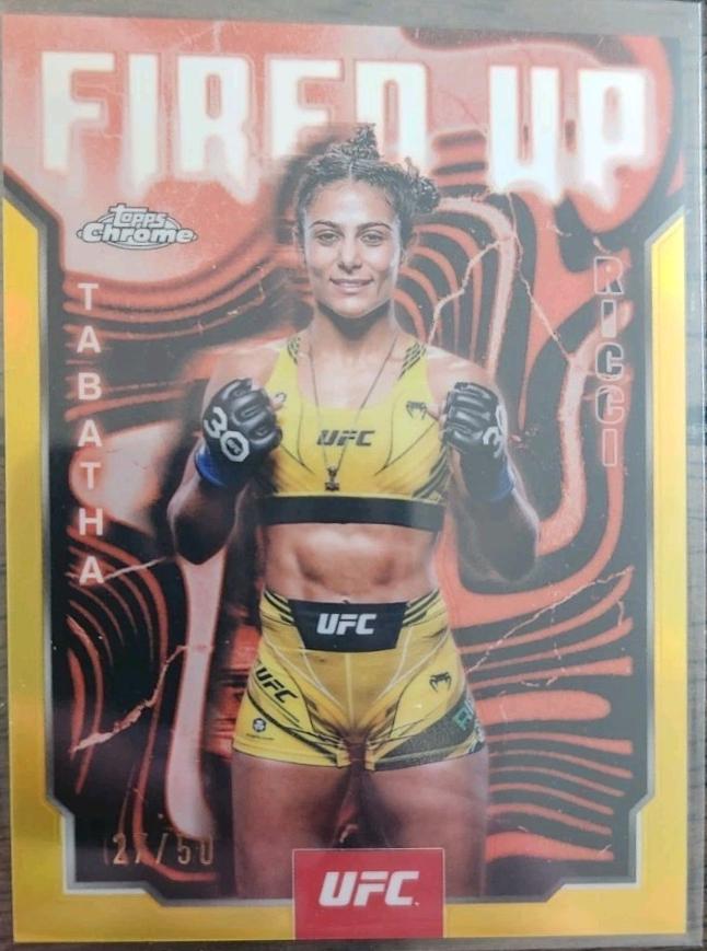 Tabatha Ricci 2025 Topps Chrome UFC Fired Up #FUP-22 Gold Refractor